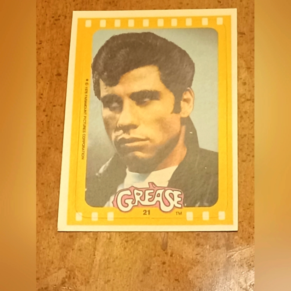 Grease 1978 Sticker/ Trading Card #21